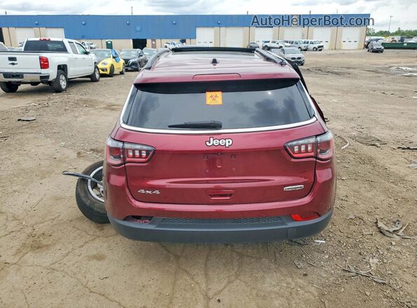 3C4NJDFB8NT125793 2022 JEEP COMPASS Burgundy Widok z tyłu