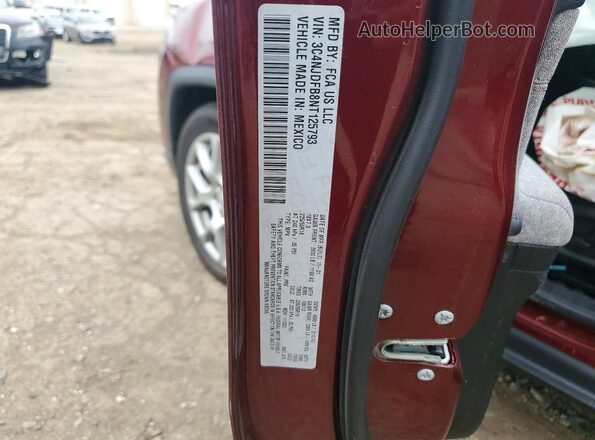 3C4NJDFB8NT125793 2022 JEEP COMPASS Burgundy Widok naklejki z numerem VIN