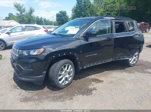 3C4NJDFB9NT117881 2022 JEEP COMPASS Black წინა მარცხენა ხედი სამი მეოთხედიდან