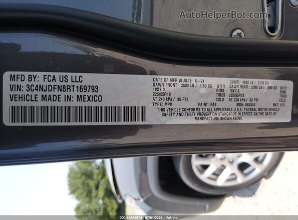 3C4NJDFN8RT169793 2024 JEEP COMPASS Gray Engine compartment view