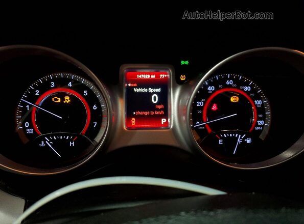 3C4PDCAB0JT509952 2018 DODGE JOURNEY Gray Вид щитка приладів