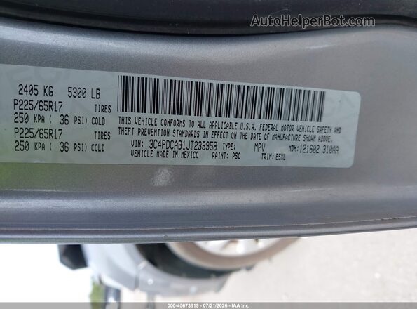 3C4PDCAB1JT233958 2018 DODGE JOURNEY Silver Engine compartment view