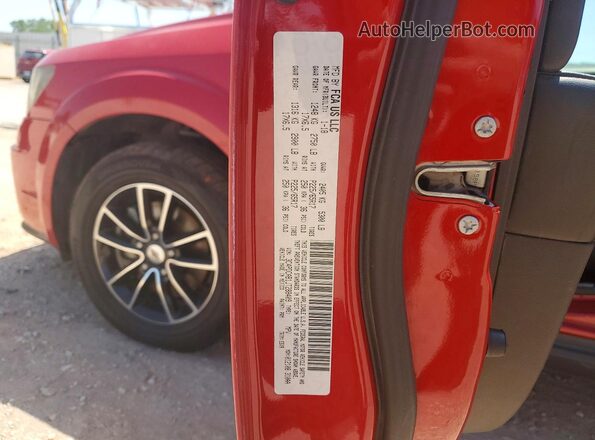 3C4PDCAB1JT288409 2018 DODGE JOURNEY Red VIN sticker view
