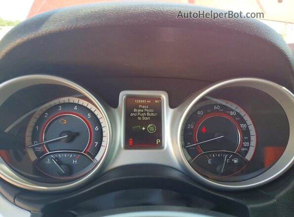 3C4PDCAB1JT288409 2018 DODGE JOURNEY Red Instrument cluster view
