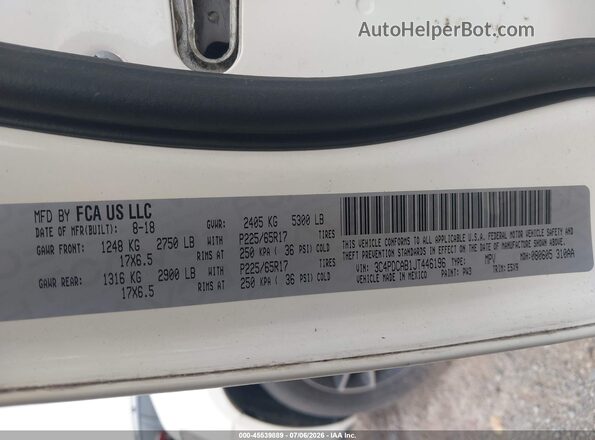 3C4PDCAB1JT446196 2018 DODGE JOURNEY White Engine compartment view