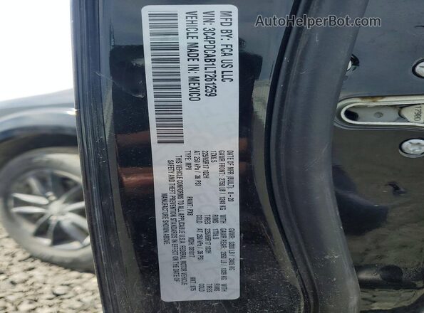 3C4PDCAB1LT261259 2020 DODGE JOURNEY Black VIN կոդի պիտակի տեսք