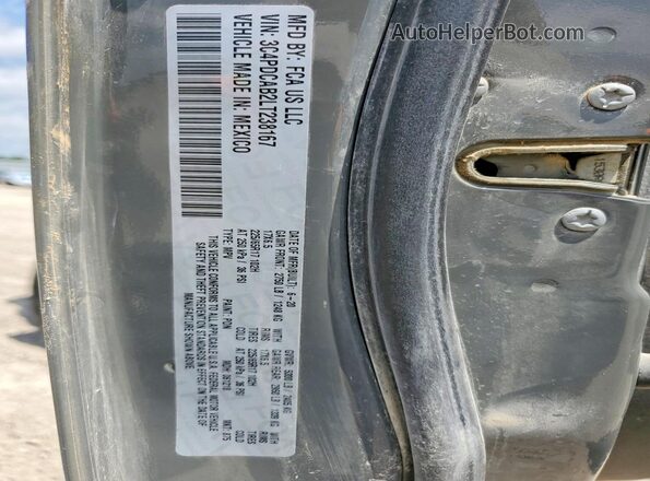 3C4PDCAB2LT238167 2020 DODGE JOURNEY Gray Widok naklejki z numerem VIN
