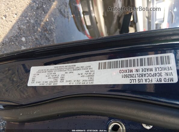 3C4PDCAB2LT262601 2020 DODGE JOURNEY Dark Blue Вид підкапотного простору