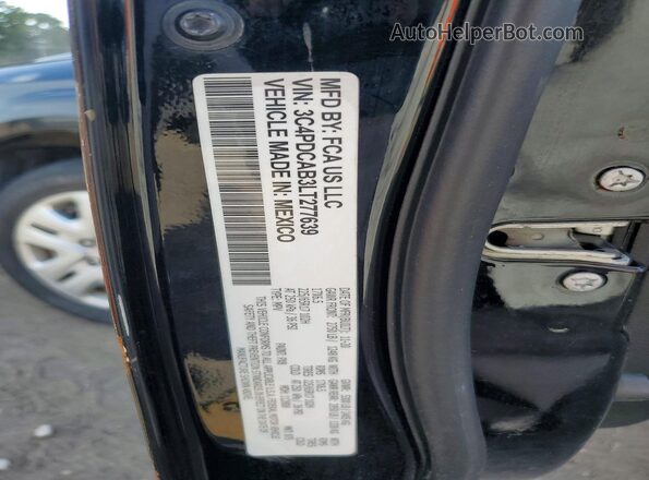 3C4PDCAB3LT277639 2020 DODGE JOURNEY Black VIN sticker view