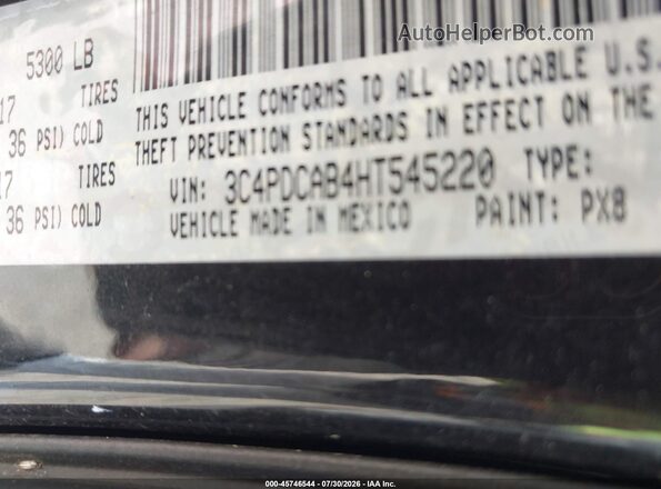 3C4PDCAB4HT545220 2017 DODGE JOURNEY Black Engine compartment view