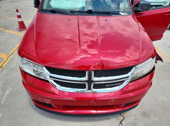 3C4PDCAB4JT384132 2018 DODGE JOURNEY Red ძრავის განყოფილების ხედი