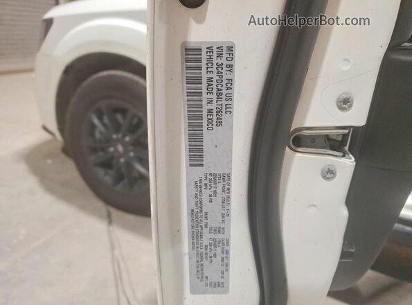 3C4PDCAB4LT262485 2020 DODGE JOURNEY White VIN sticker view