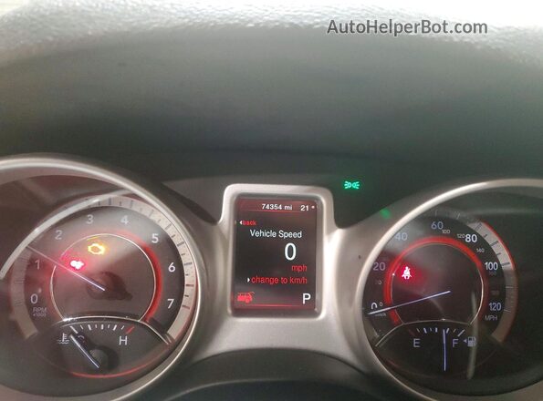 3C4PDCAB4LT262485 2020 DODGE JOURNEY White Instrument cluster view