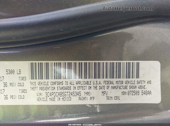 3C4PDCAB5GT245345 2016 DODGE JOURNEY Green Շարժիչի բաժամունքի տեսք