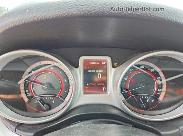 3C4PDCAB5HT637291 2017 DODGE JOURNEY White Вид щитка приладів