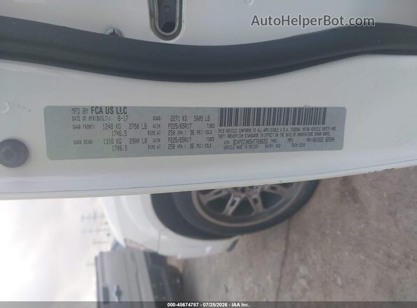 3C4PDCAB5HT709655 2017 DODGE JOURNEY White Vista del compartimento del motor