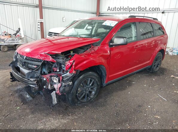 3C4PDCAB5LT207611 2020 DODGE JOURNEY Red წინა მარცხენა ხედი სამი მეოთხედიდან