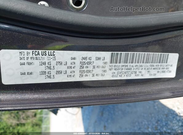 3C4PDCAB7GT162788 2016 DODGE JOURNEY Black Engine compartment view
