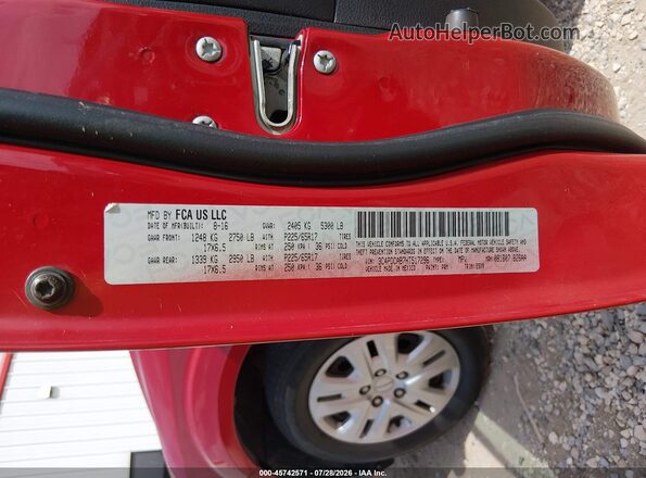 3C4PDCAB7HT517296 2017 DODGE JOURNEY Red ძრავის განყოფილების ხედი