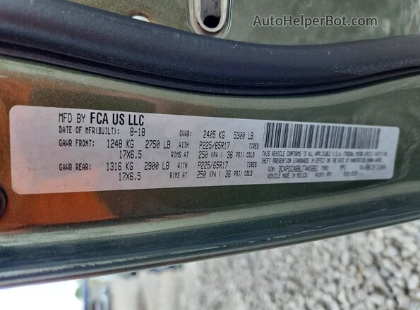 3C4PDCAB8JT445661 2018 DODGE JOURNEY Green Սալոնի 360 աստիճան տեսք