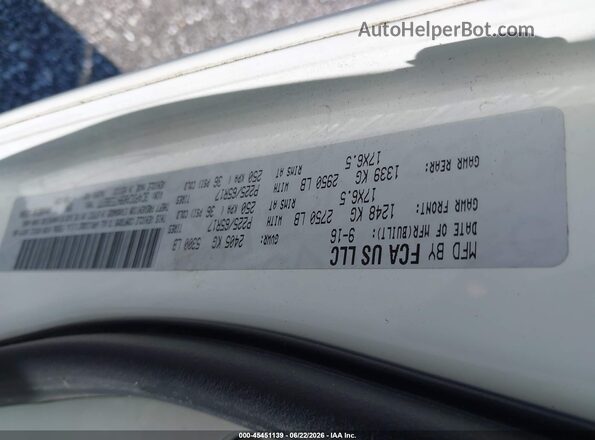 3C4PDCAB9HT538277 2017 DODGE JOURNEY Белый Вид подкапотного пространства