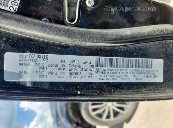 3C4PDCABXHT706895 2017 DODGE JOURNEY Black Вид наклейки з VIN-кодом