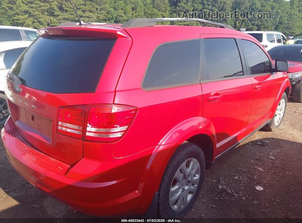 3C4PDCABXHT707951 2017 DODGE JOURNEY Red Rear right