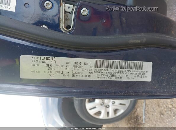 3C4PDCABXJT385284 2018 DODGE JOURNEY Blue Vista del compartimento del motor