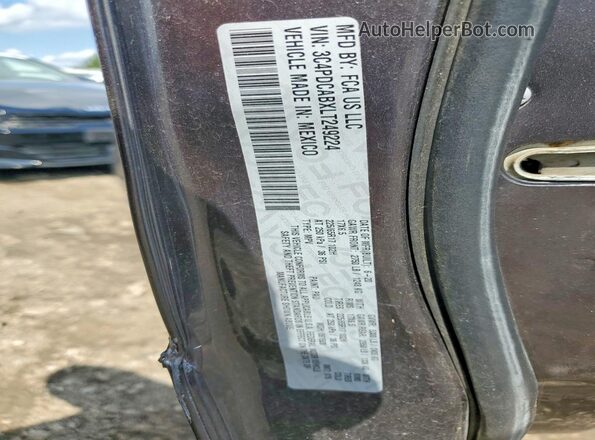 3C4PDCABXLT249224 2020 DODGE JOURNEY Gray Vista de la etiqueta del VIN