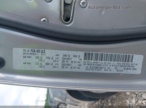 3C4PDCBB0HT684713 2017 DODGE JOURNEY Серый Вид подкапотного пространства