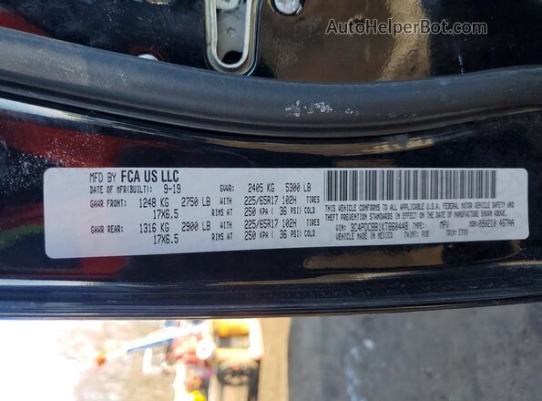 3C4PDCBB1KT860448 2019 DODGE JOURNEY Black 360 interior view