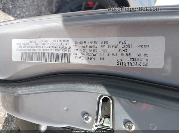 3C4PDCBB2HT676676 2017 DODGE JOURNEY Серебряный Вид подкапотного пространства