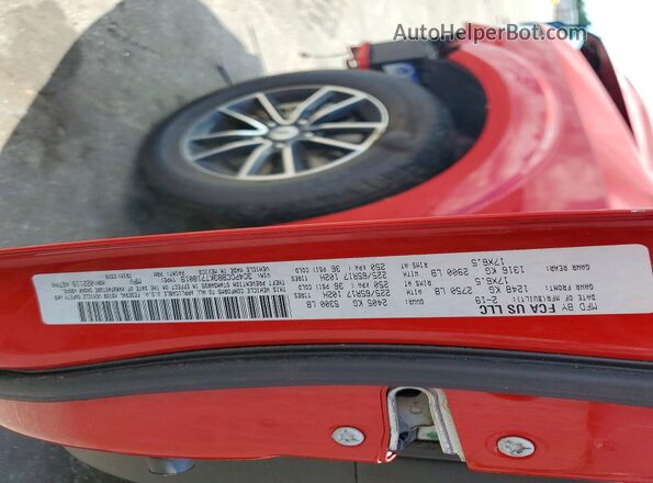 3C4PDCBB3KT718019 2019 DODGE JOURNEY Red Widok komory silnika