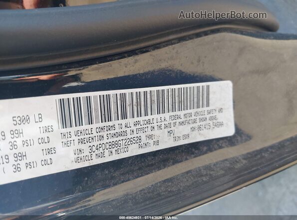 3C4PDCBB8GT226528 2016 DODGE JOURNEY Black Vista del compartimento del motor