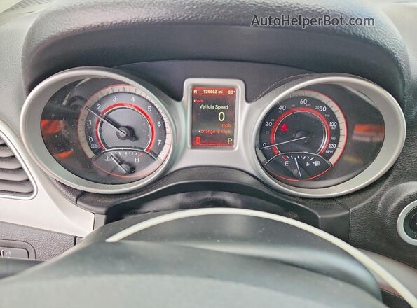 3C4PDCBB8HT612237 2017 DODGE JOURNEY White Instrument cluster view