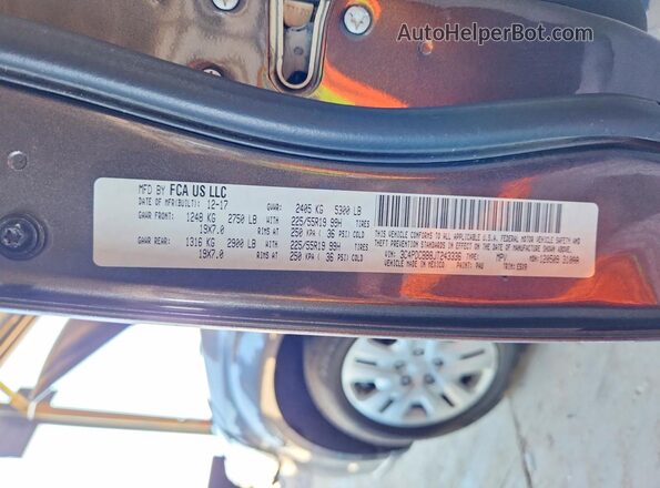 3C4PDCBB8JT243336 2018 DODGE JOURNEY Серый Вид наклейки с VIN-кодом