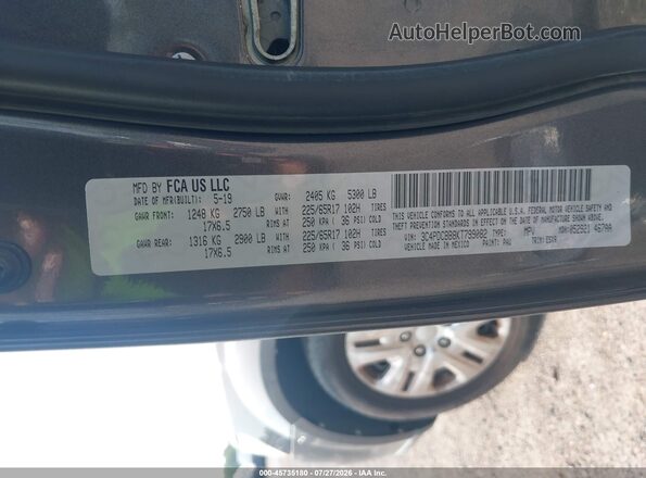 3C4PDCBB8KT799082 2019 DODGE JOURNEY Серый Вид подкапотного пространства