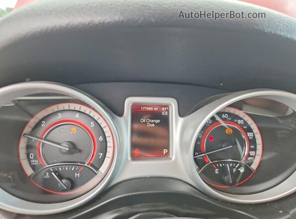 3C4PDCBBXKT719717 2019 DODGE JOURNEY Red Instrument cluster view