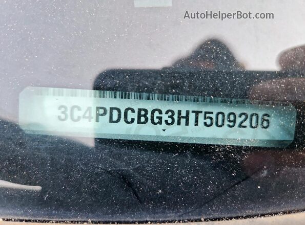 3C4PDCBG3HT509206 2017 DODGE JOURNEY Серебряный Вид наклейки с VIN-кодом