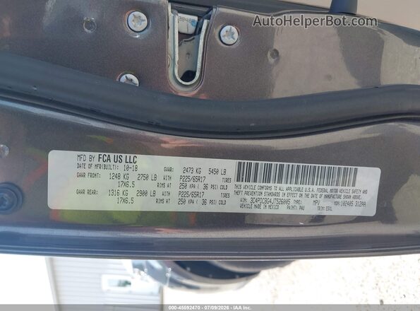 3C4PDCBG4JT526005 2018 DODGE JOURNEY Gray Engine compartment view