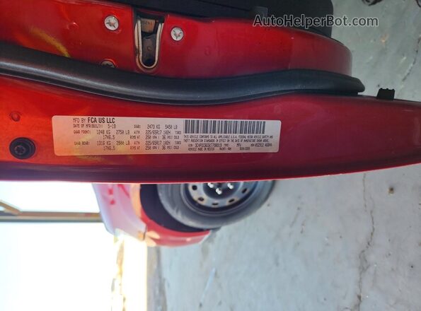 3C4PDCBG5KT798919 2019 DODGE JOURNEY Red Vista de la etiqueta del VIN
