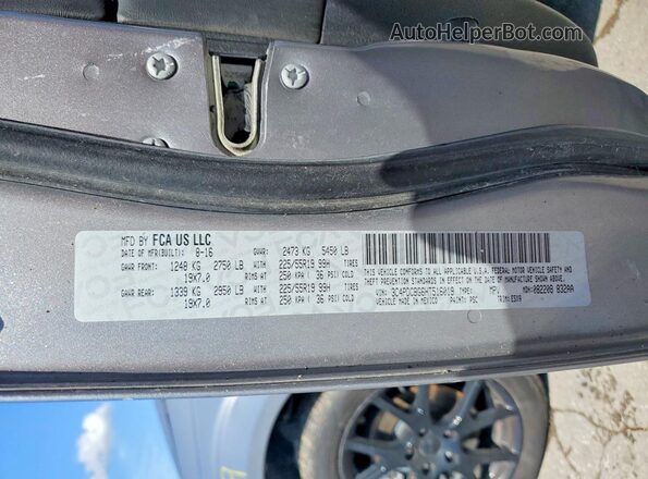 3C4PDCBG6HT516019 2017 DODGE JOURNEY Серый Вид наклейки с VIN-кодом
