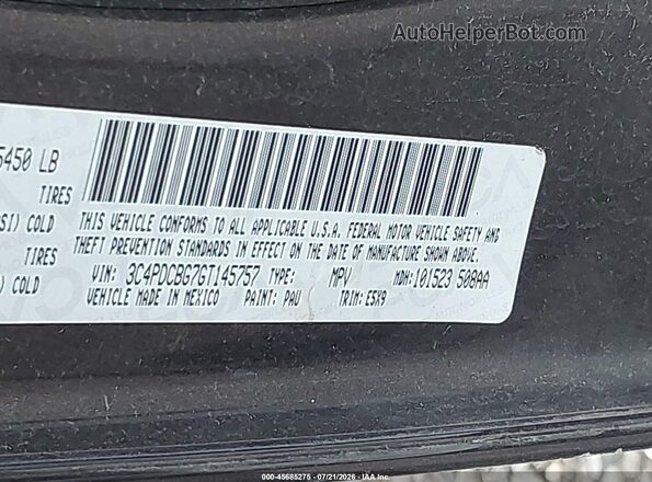 3C4PDCBG7GT145757 2016 DODGE JOURNEY Gray Вид підкапотного простору