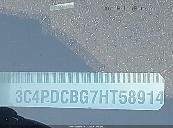 3C4PDCBG7HT589142 2017 DODGE JOURNEY Gray 