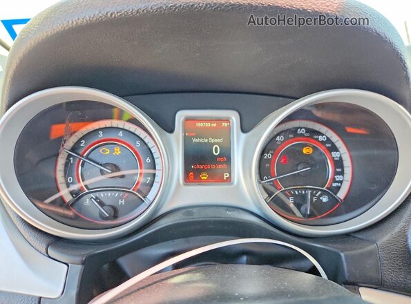 3C4PDCBG8HT589103 2017 DODGE JOURNEY Silver ხელსაწყოთა პანელის ხედი