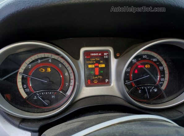 3C4PDCBG9HT537592 2017 DODGE JOURNEY Black Սարքավորումների վահանակի տեսք
