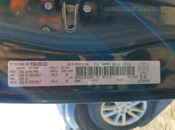 3C4PDCCG5GT235505 2016 DODGE JOURNEY Black Widok wnętrza 360 stopni