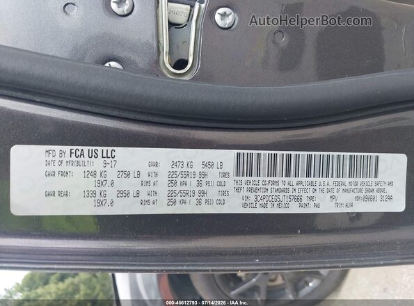3C4PDCEG5JT157666 2018 DODGE JOURNEY Серый Вид подкапотного пространства