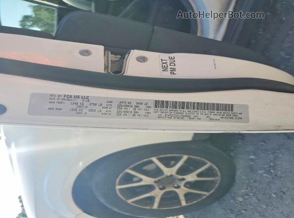 3C4PDCEG7JT344522 2018 DODGE JOURNEY White Вид наклейки з VIN-кодом