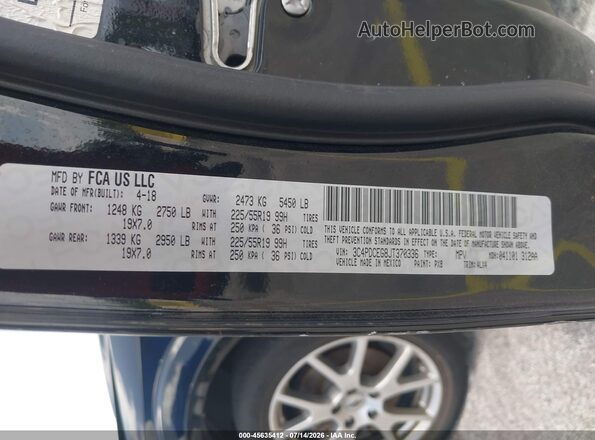 3C4PDCEG8JT370336 2018 DODGE JOURNEY Black Вид підкапотного простору